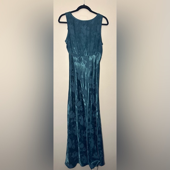 EUC Vintage Y2K All That Jazz Emerald Green Floral Dress 11/12 - Picture 4 of 4